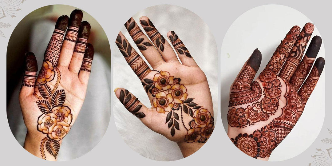 Mehendi Designs applied on hand