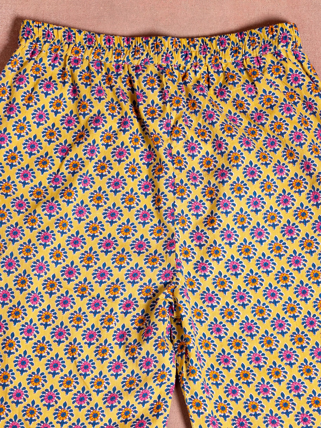  Kids Yellow Printed Cotton Co-Ords 