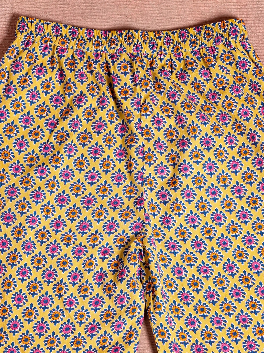  Kids Yellow Printed Cotton Co-Ords 