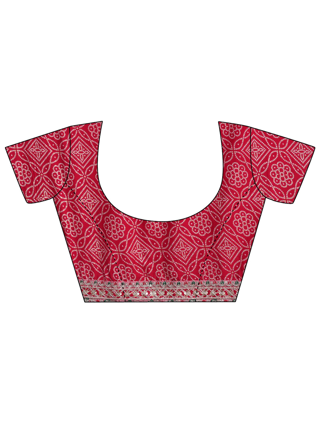  Bubblegum Pink Embroidered Border Chiffon Saree 