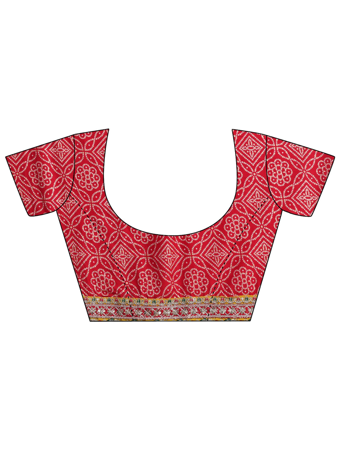  Mustard Embroidered Border Chiffon Saree 