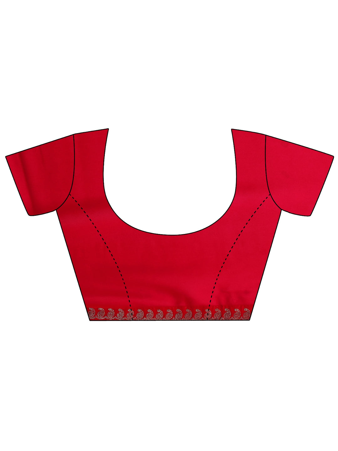  Vermilion Red Georgette Saree 