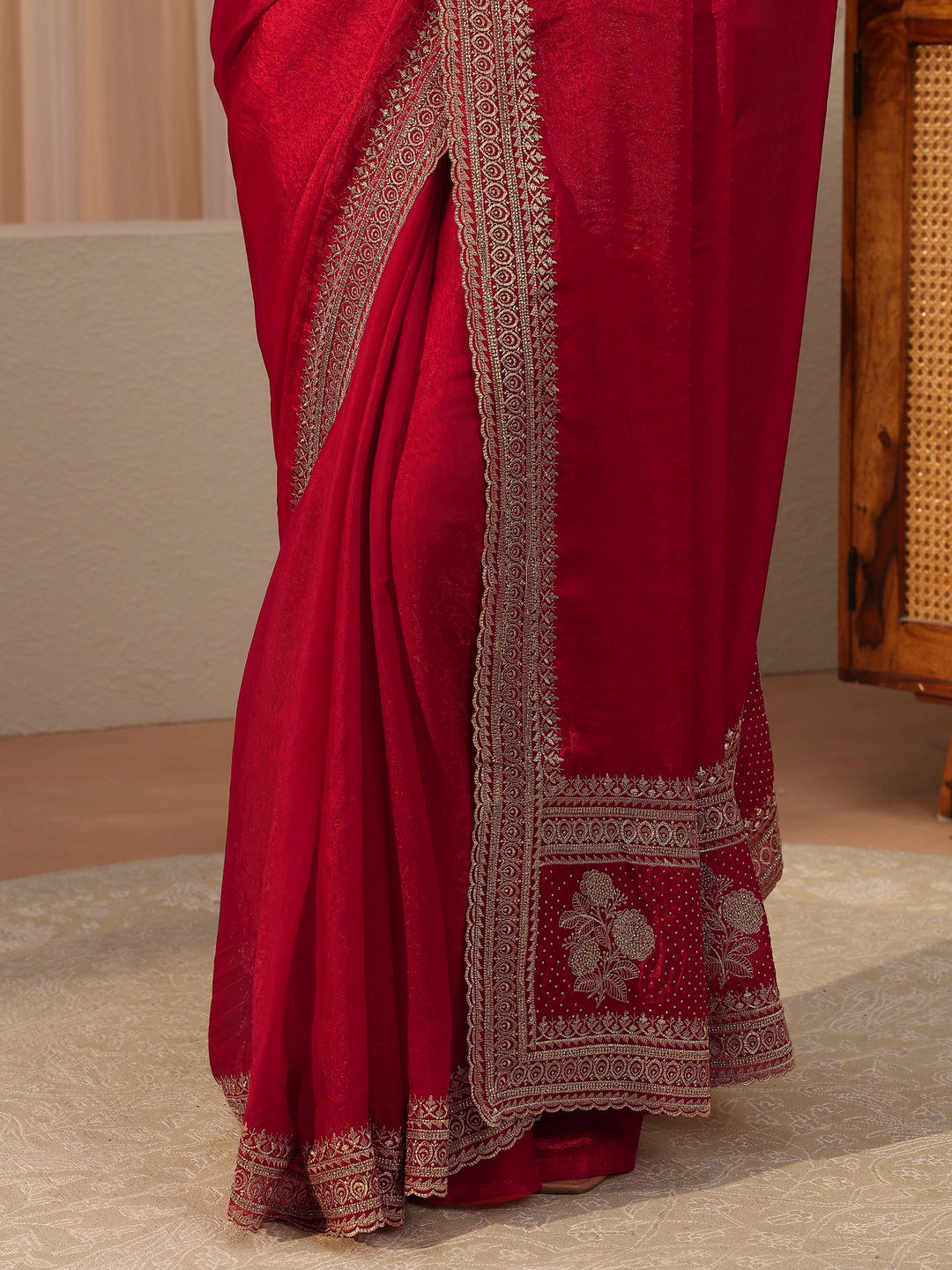  Rani Pink Tissue Saree 
