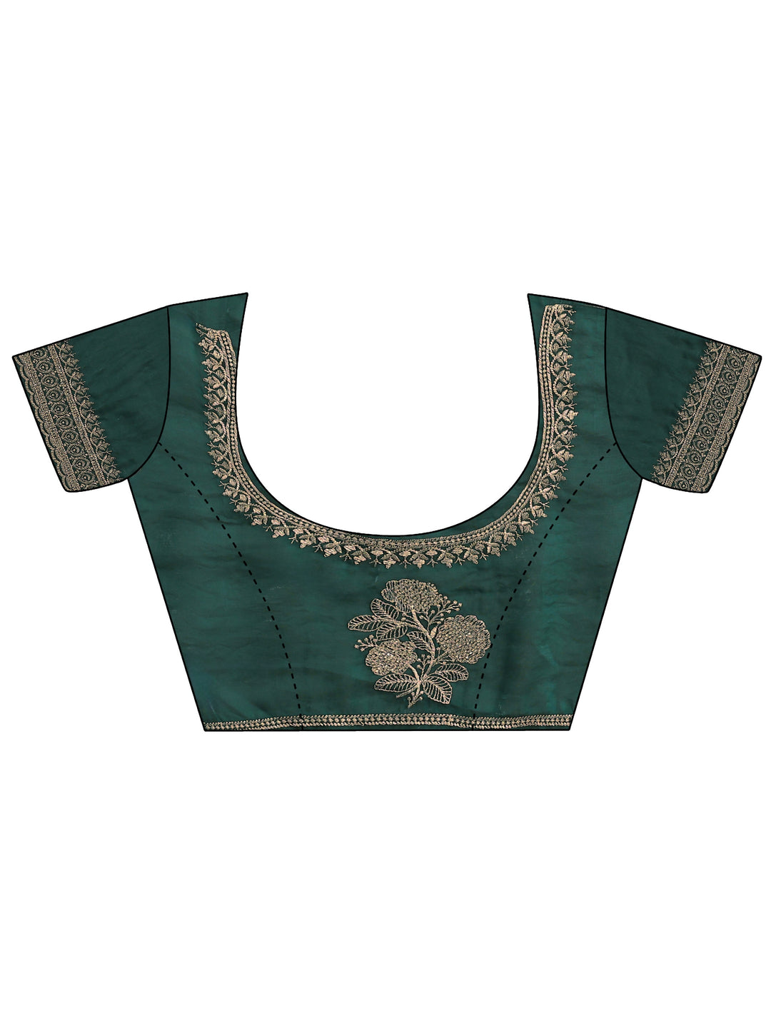  Sacramento Green Tissue Saree 