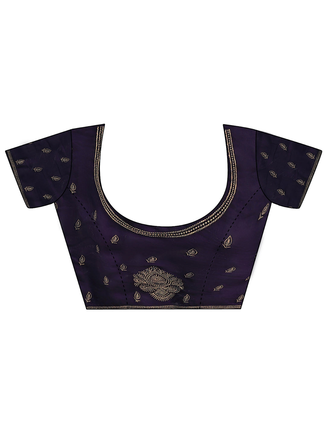  Aubergine Purple Ethnic Embellished Tissue Saree 