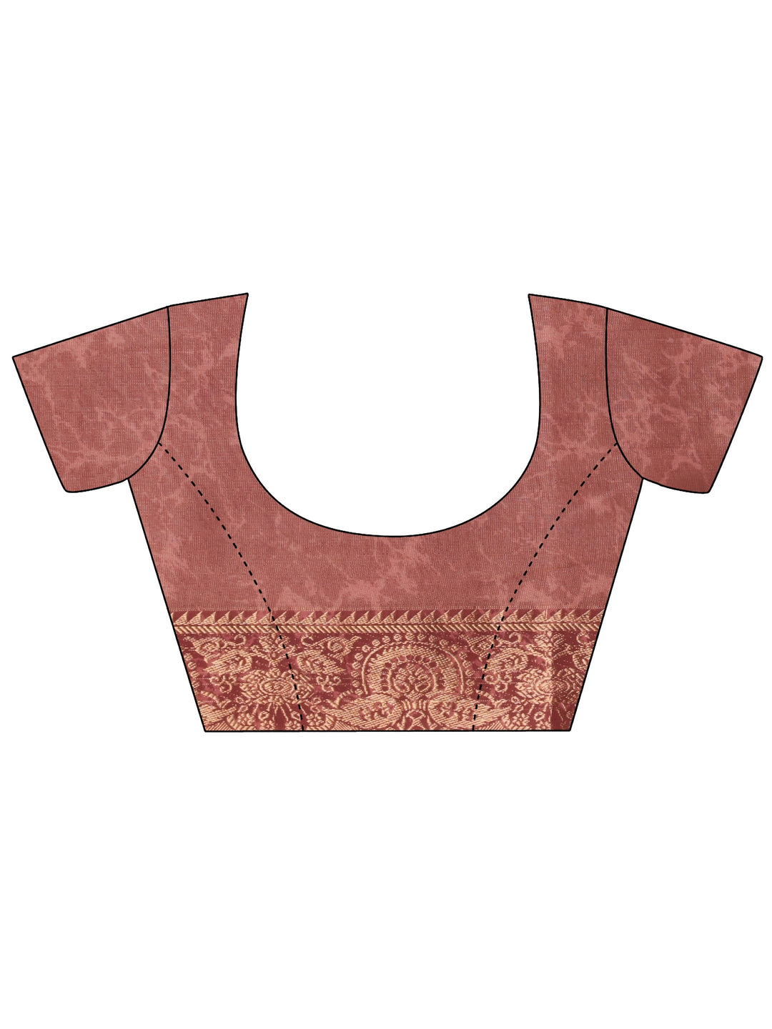 Mauve Floral Printed Silk Blend Saree 