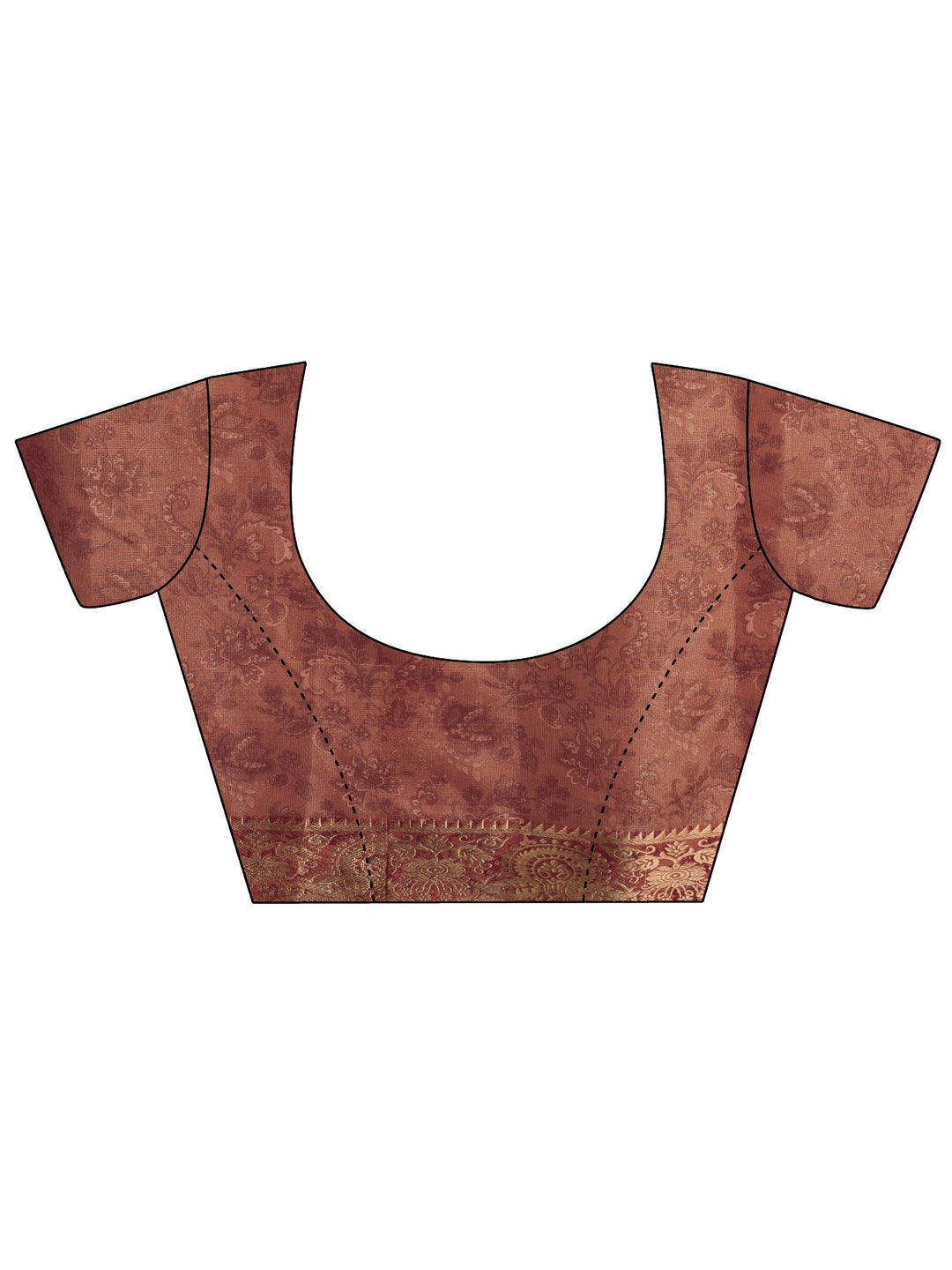  Mauve Floral Woven Design Silk Blend Saree 