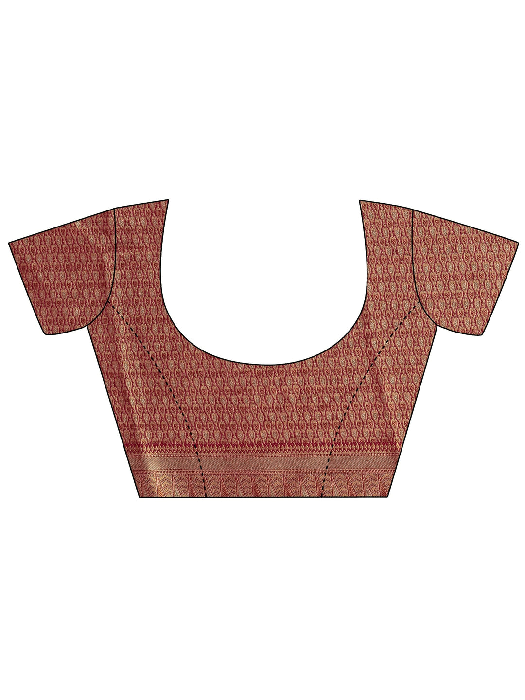  Maroon Woven Design Chiffon Saree 