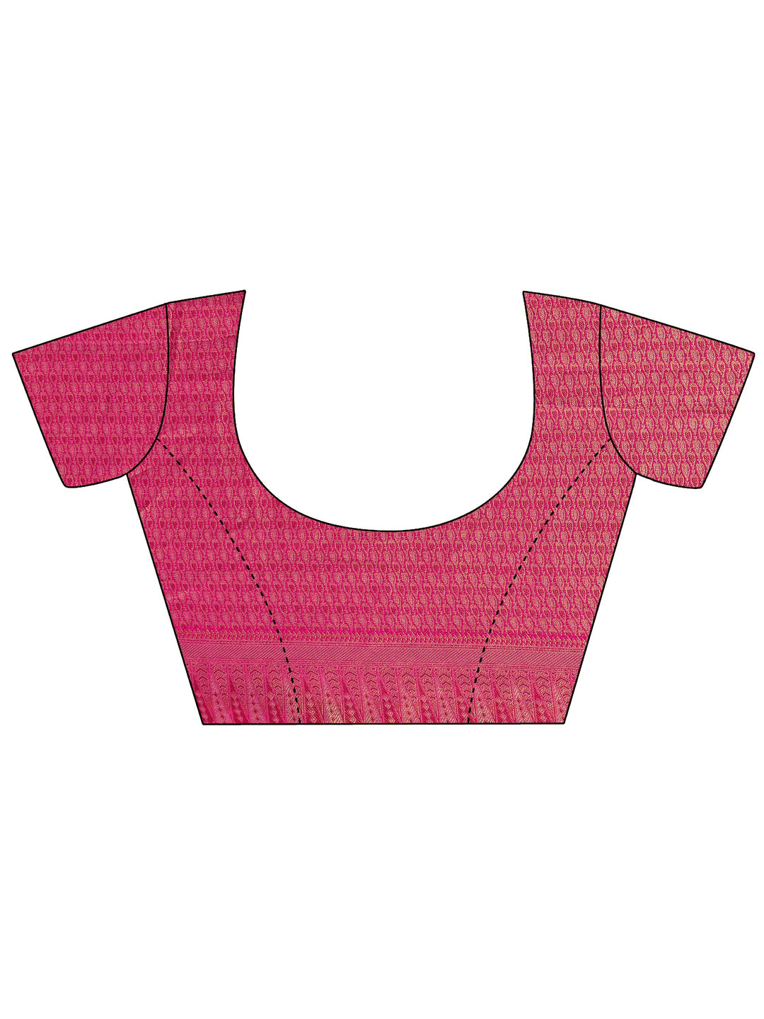  Rani Pink Woven Design Chiffon Saree 