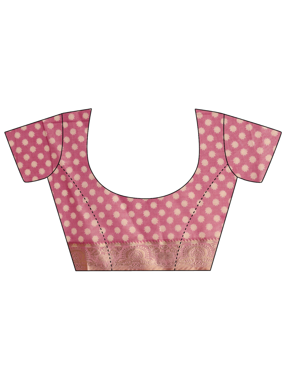  Muted Pink Floral Printed Silk Blend Saree 