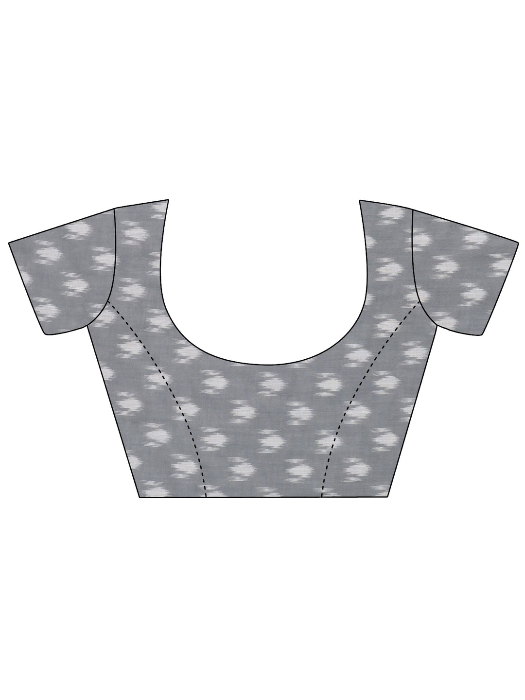  Grey Geometric Print Cotton Blend Saree 