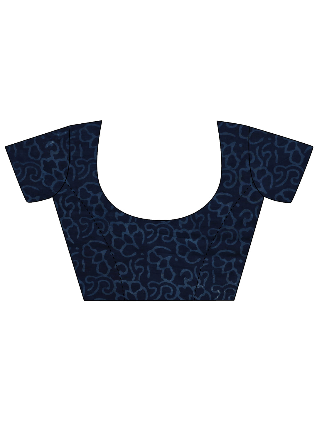  Indigo Bagru Print Cotton Saree 