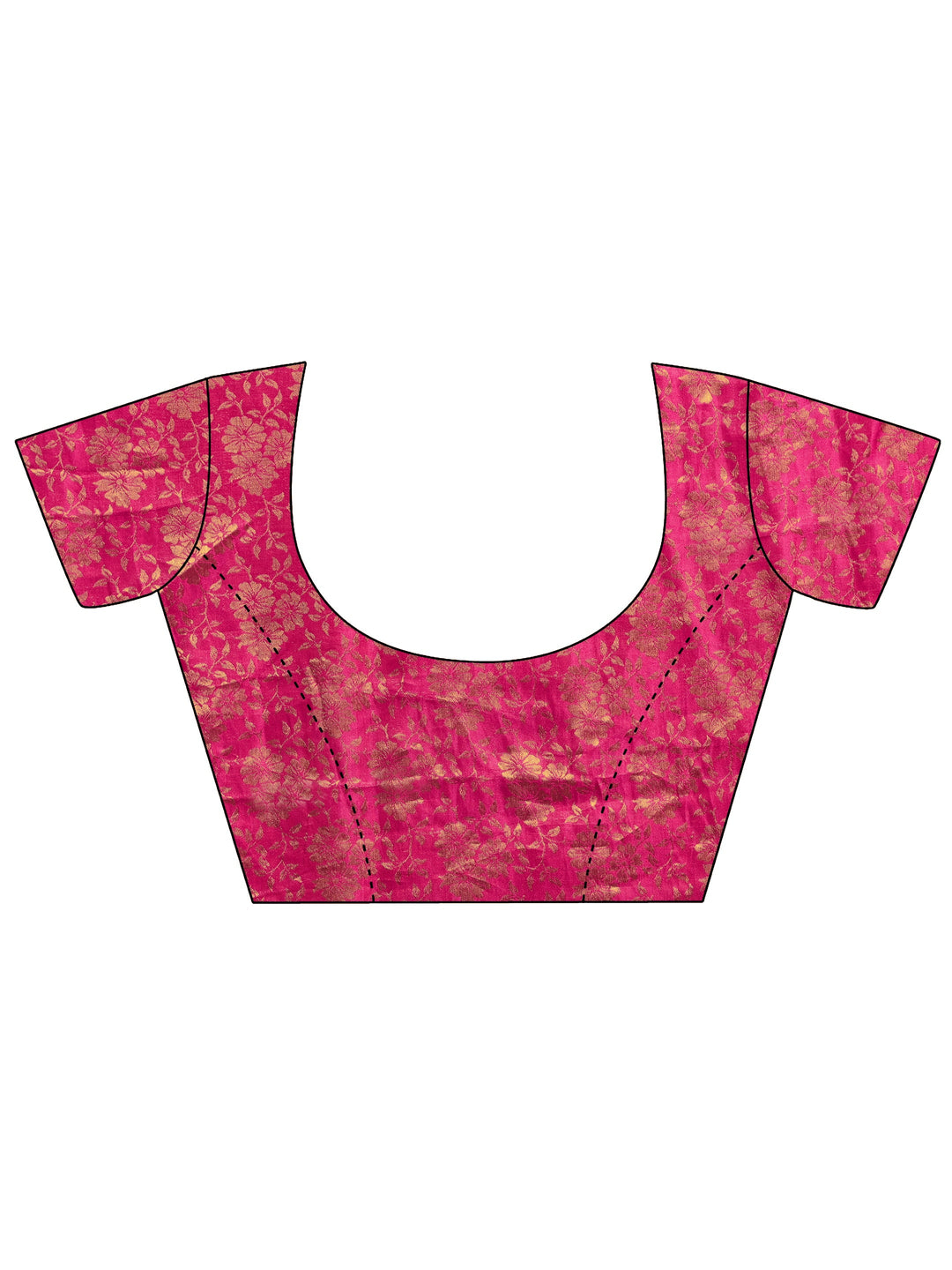  Pink Floral Printed Georgette Pre Draped Saree 