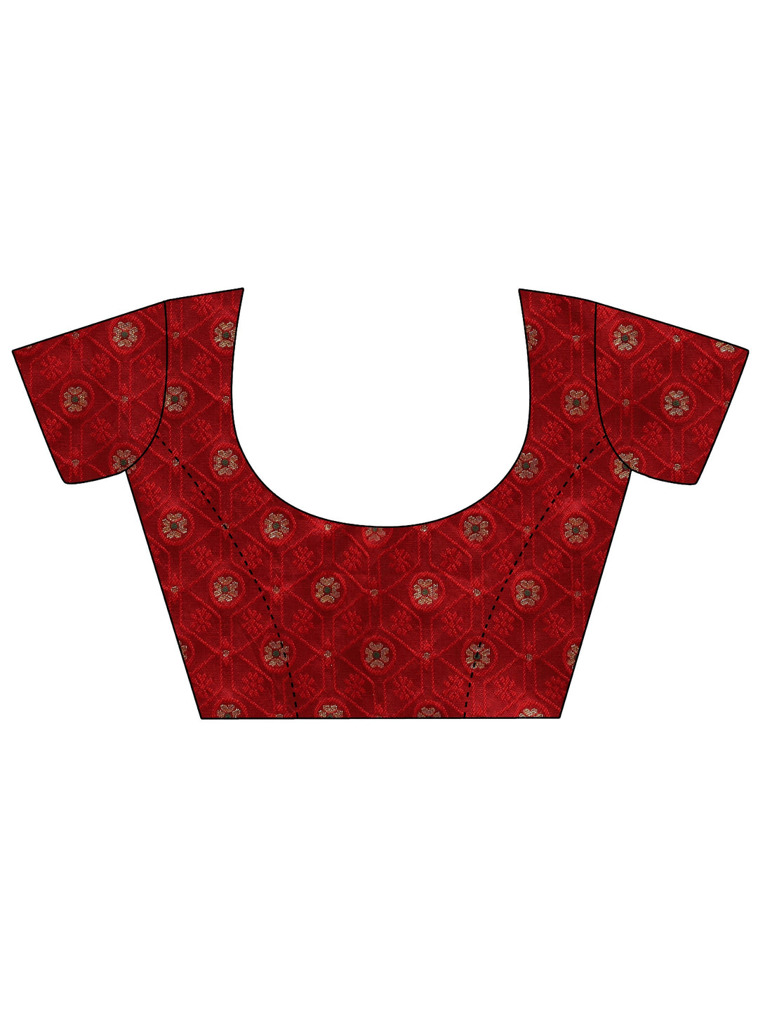  Red Bandhani Print Pre Draped Georgette Gharchola Saree 