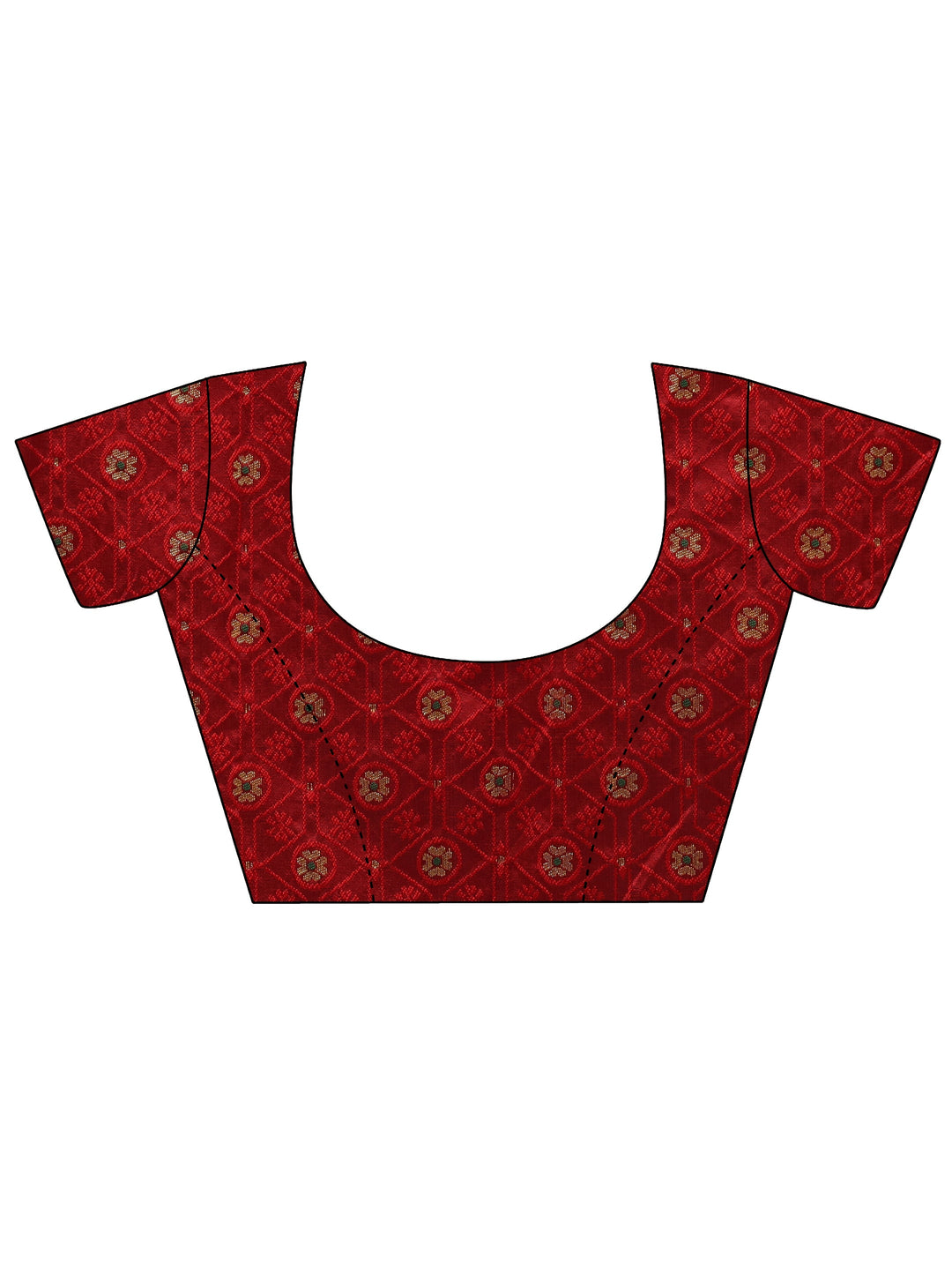  Red Bandhani Printed Georgette Pre Draped Saree 