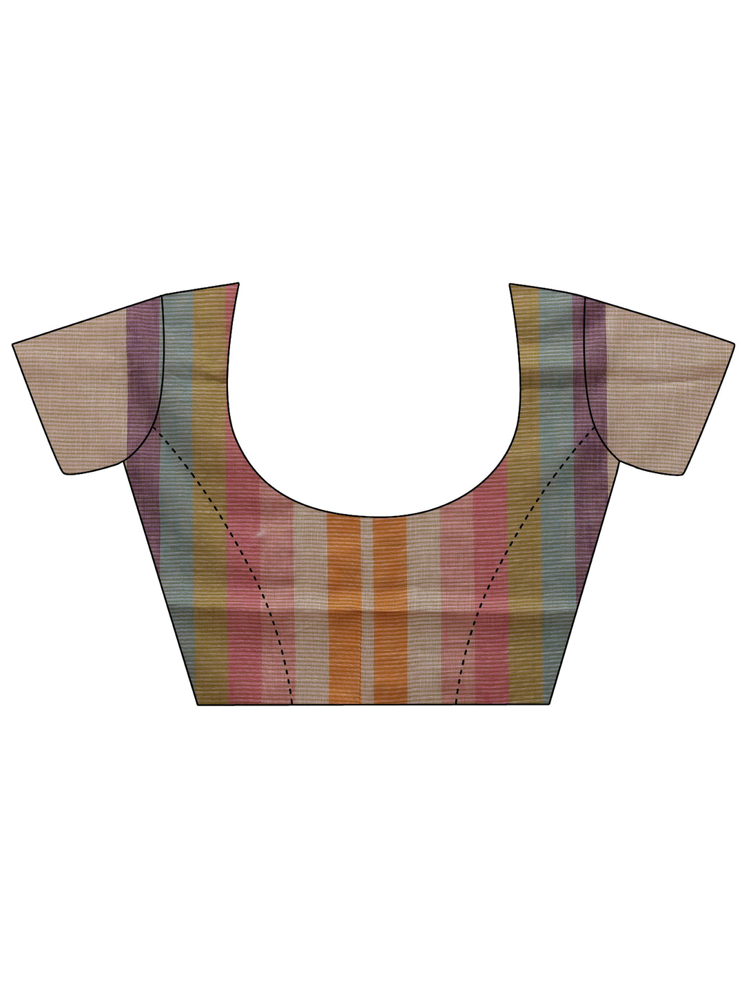  Pink Colorblock Printed Cotton Blend Saree 