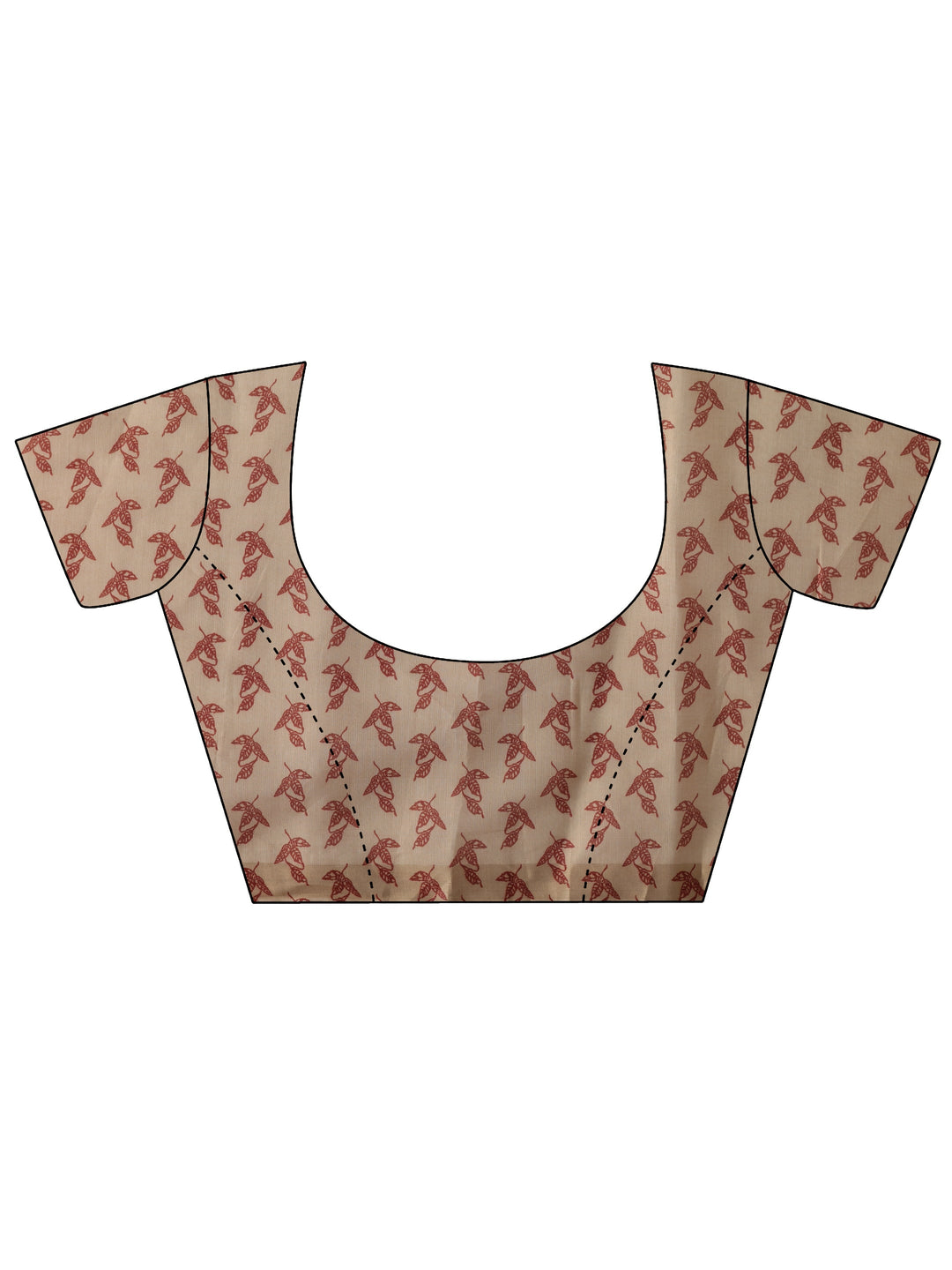 Brown Floral Printed Cotton Blend Saree 