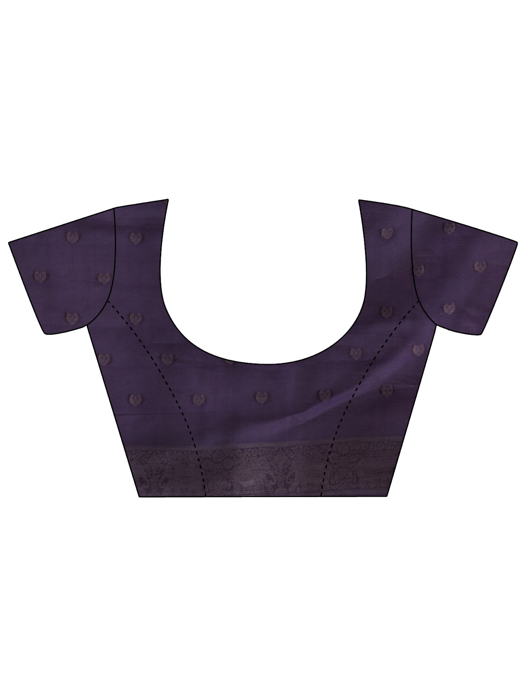  Purple Woven Design Cotton Blend Saree 