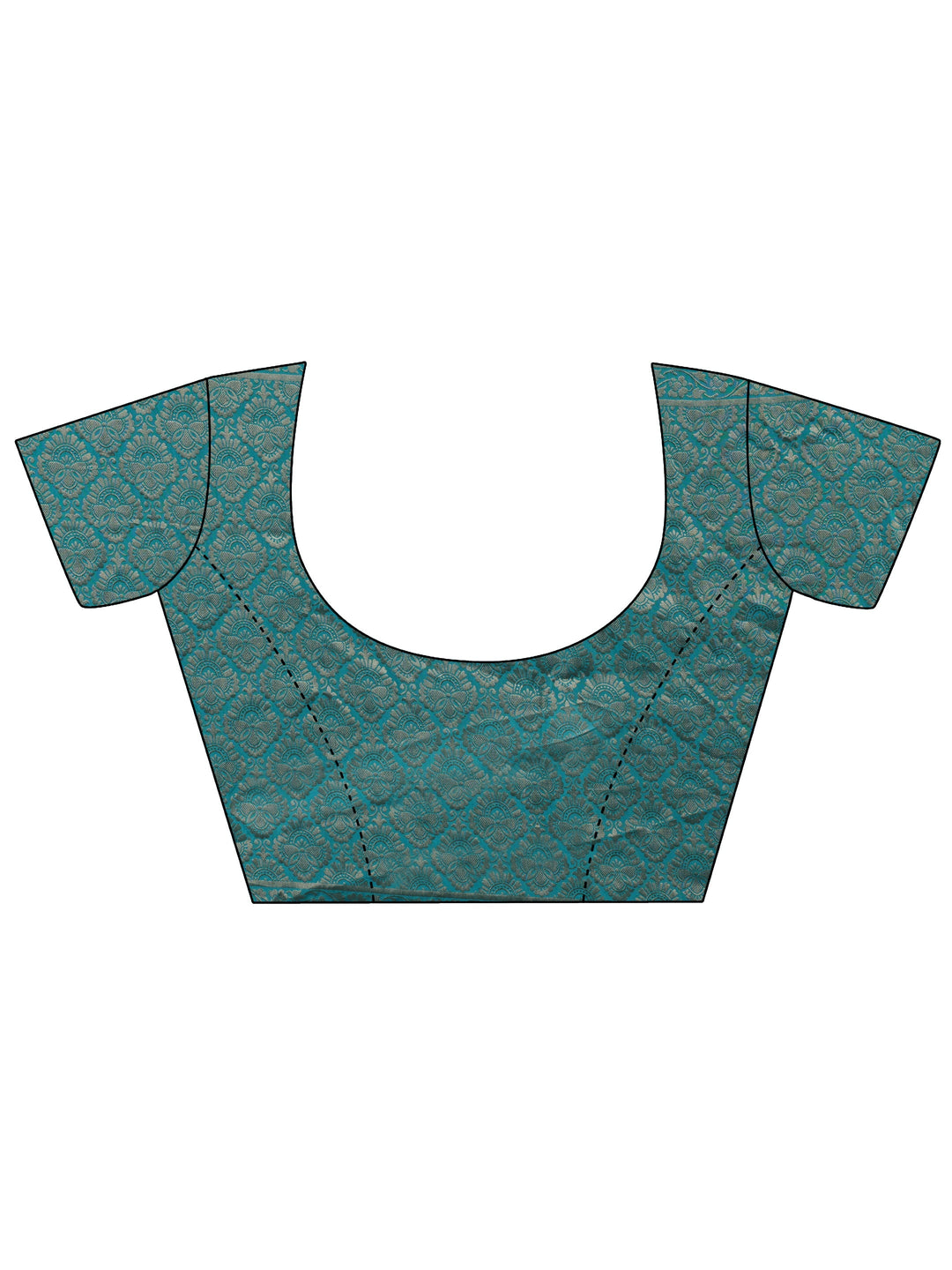  Teal Green Banarasi Silk Blend Saree 