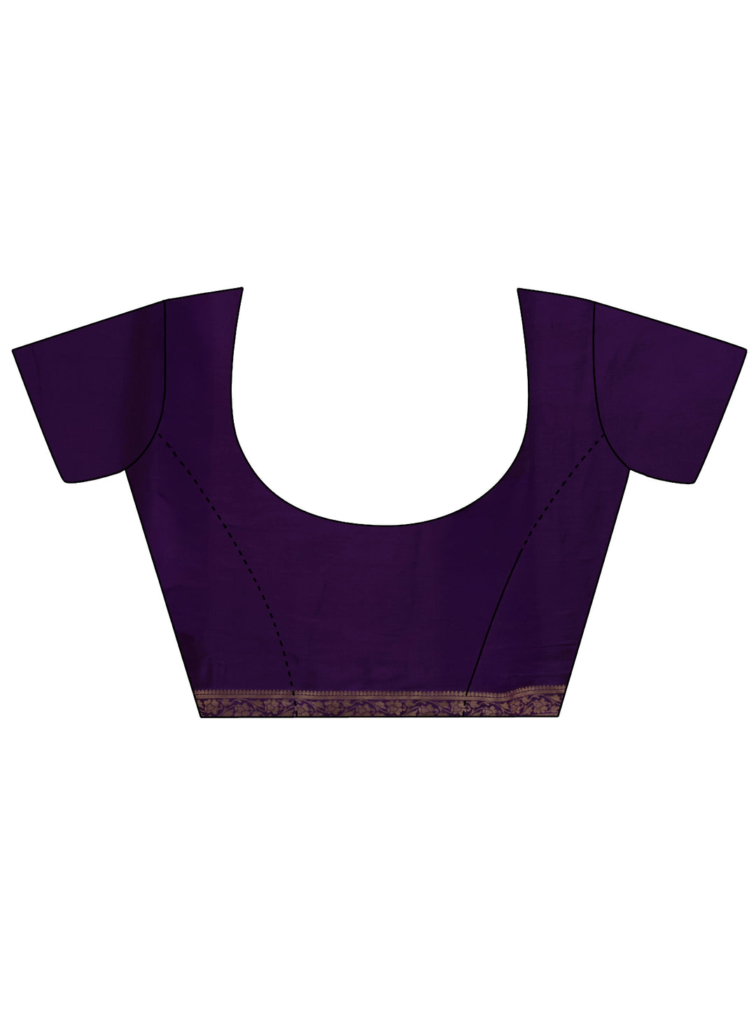  Purple Banarasi Silk Blend Saree 