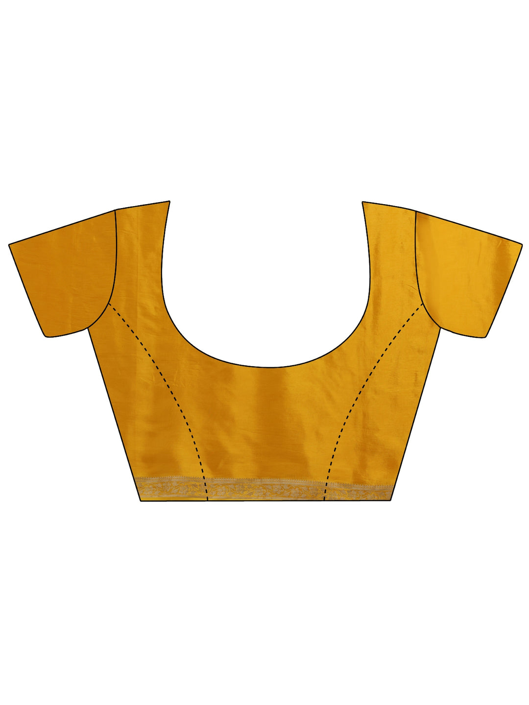  Yellow Banarasi Silk Blend Saree 