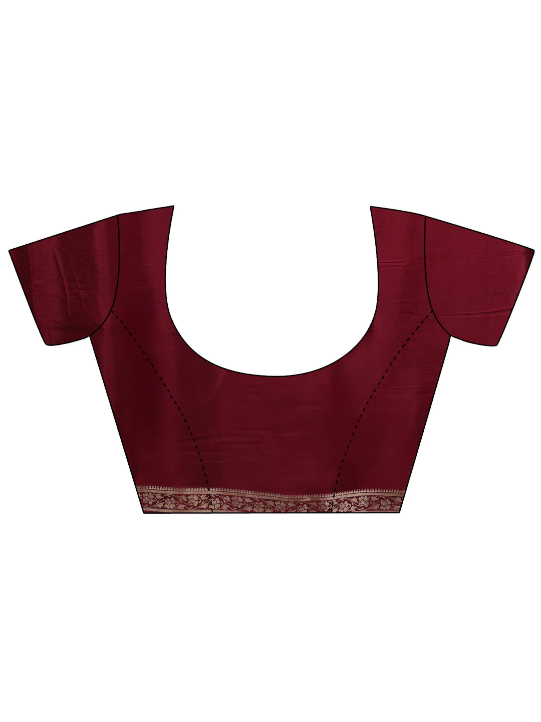  Burgundy Banarasi Silk Blend Saree 