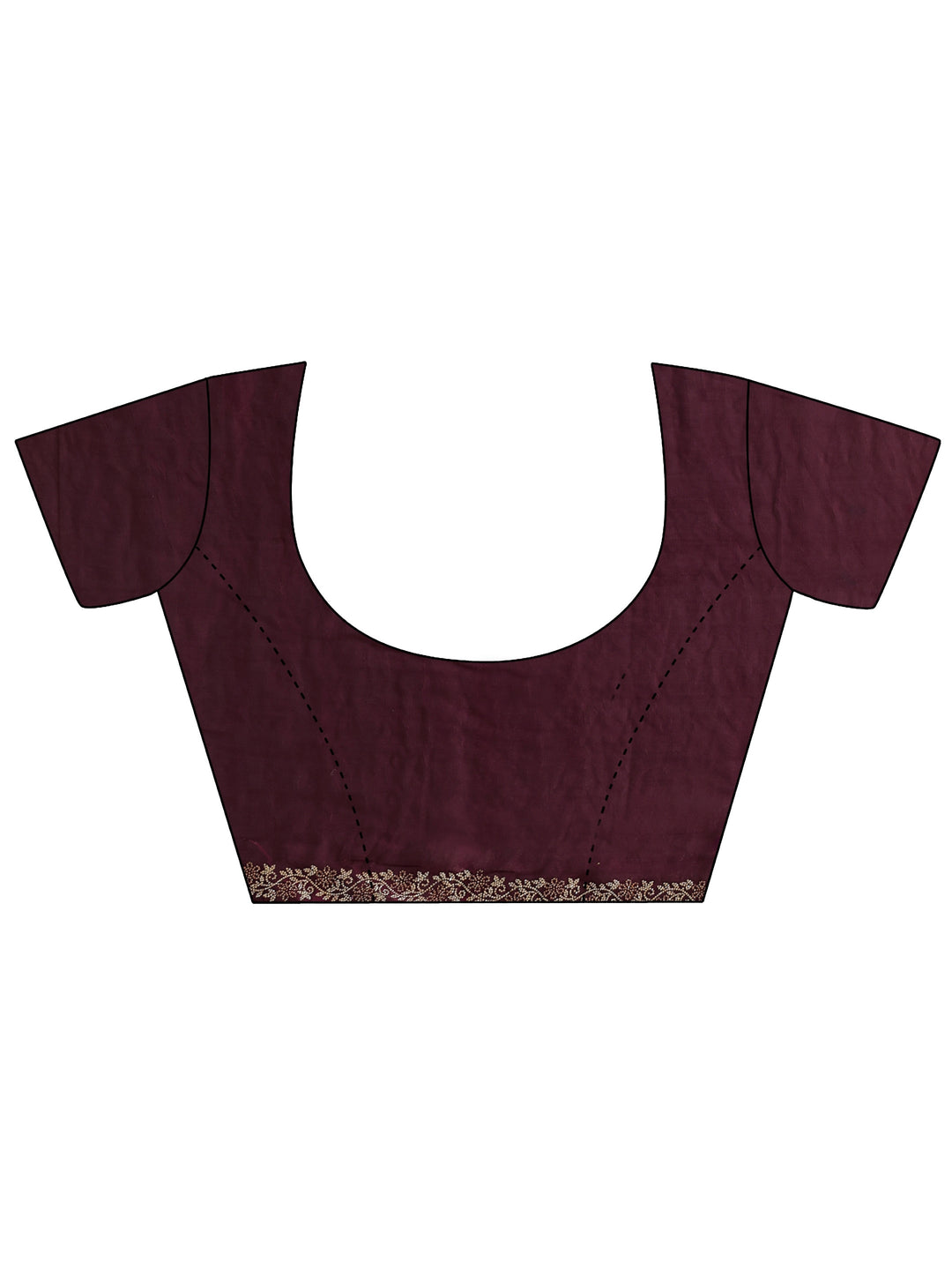  Burgundy Floral Embellished Tissue Saree 
