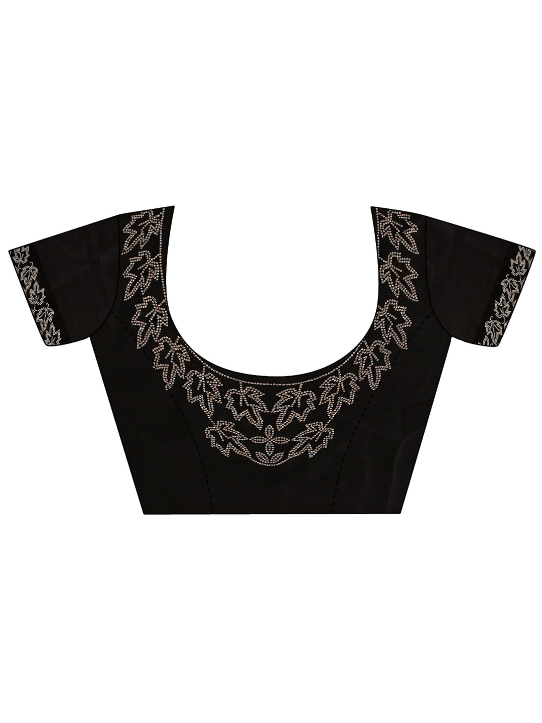  Black Embellished Chiffon Saree 