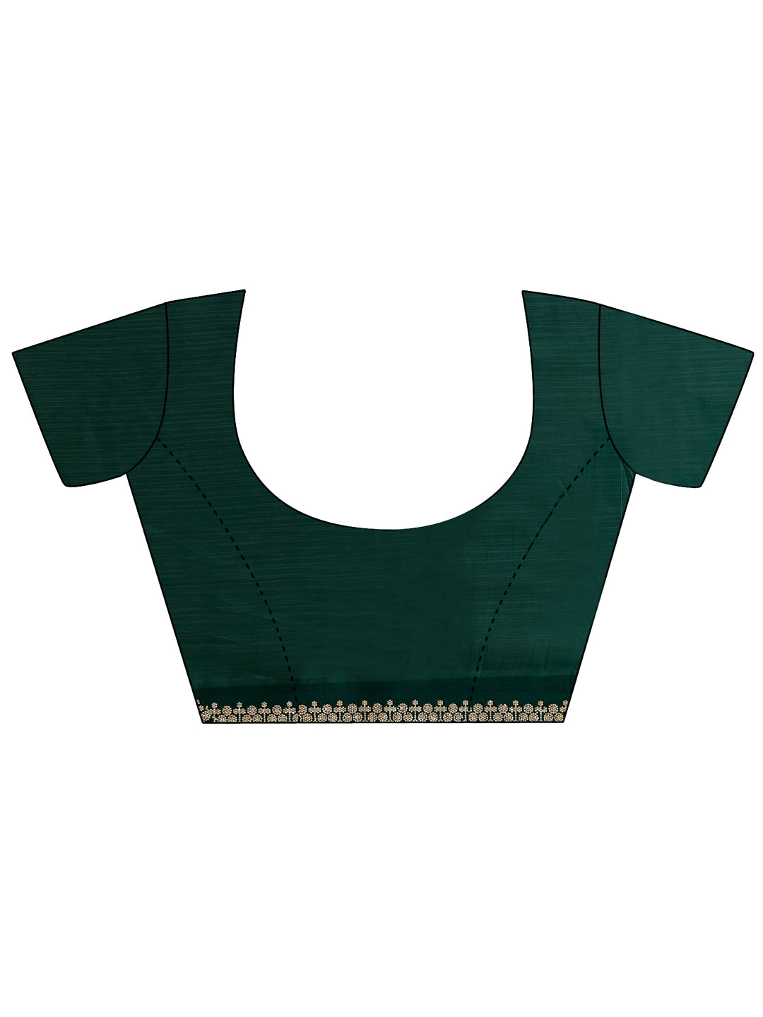  Bottle Green Embellished Chiffon Saree 