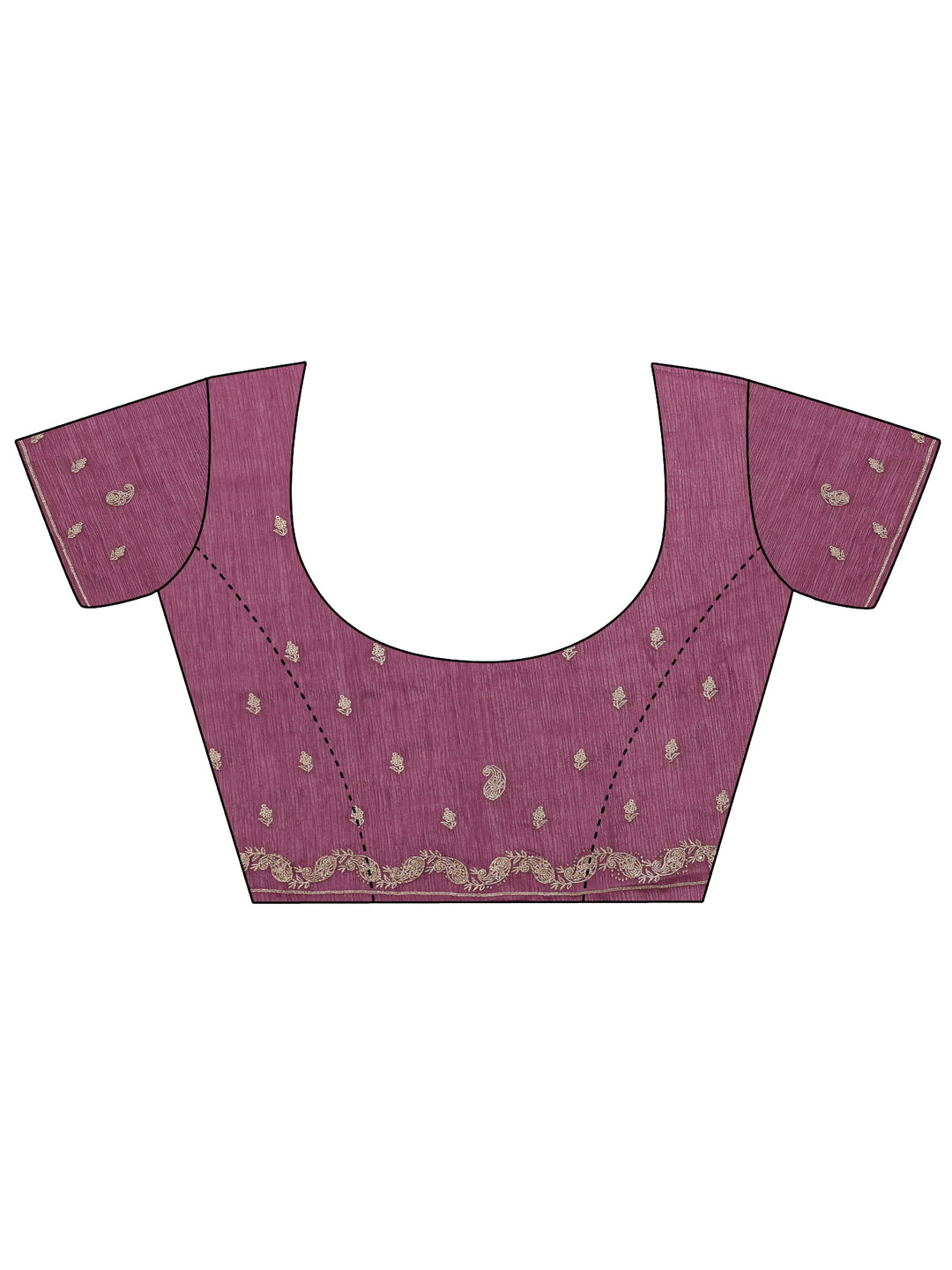  Mauve Ethnic Embroidered Chiffon Saree 