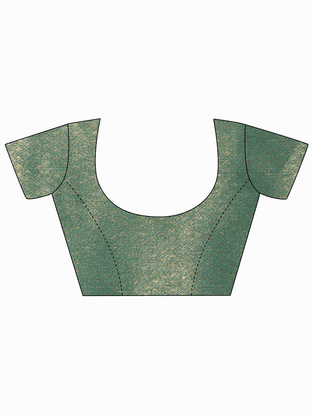  Libas Green Floral Woven Design Silk Blend Saree 