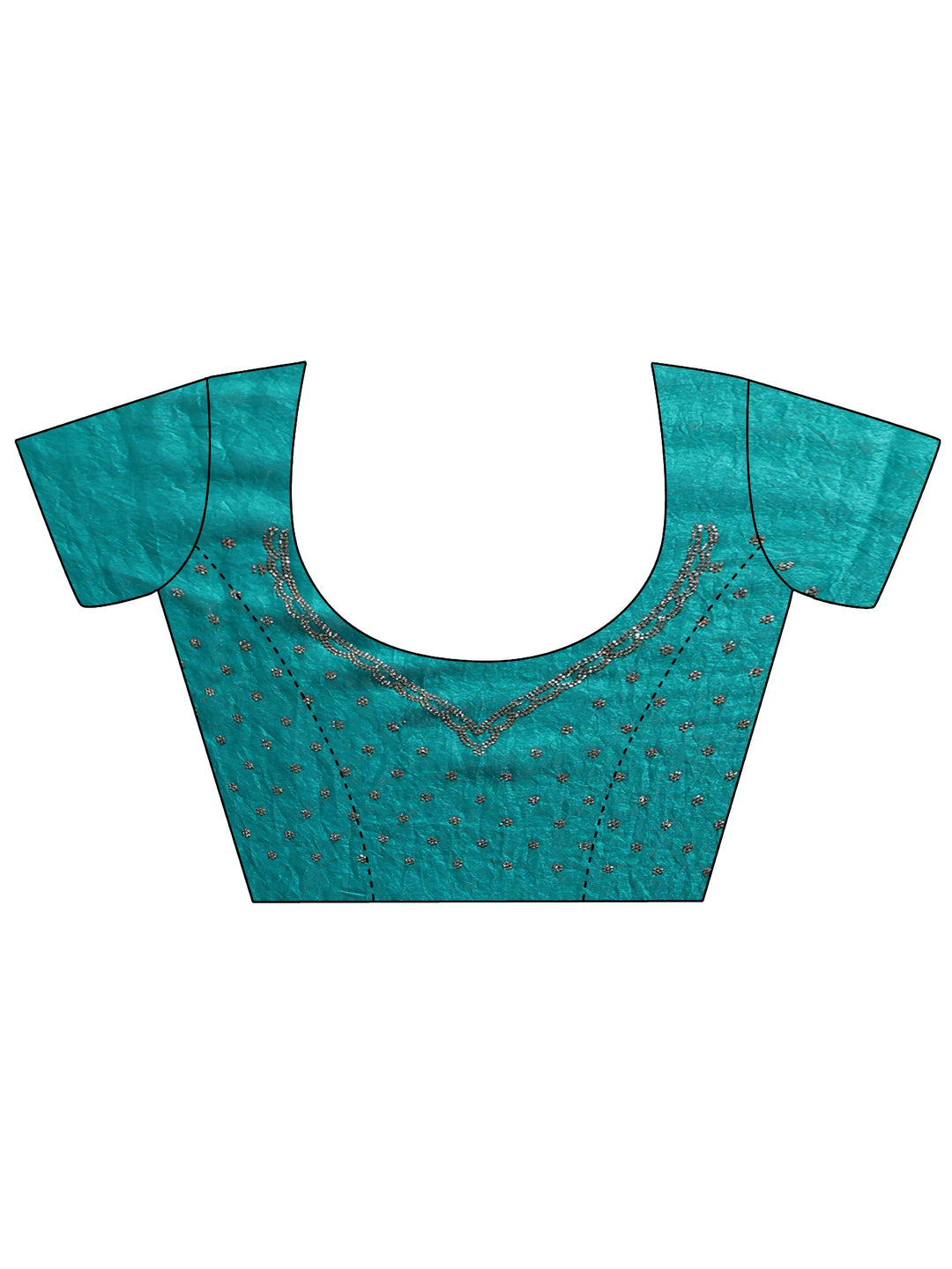  Green Embellished Tissue Saree 