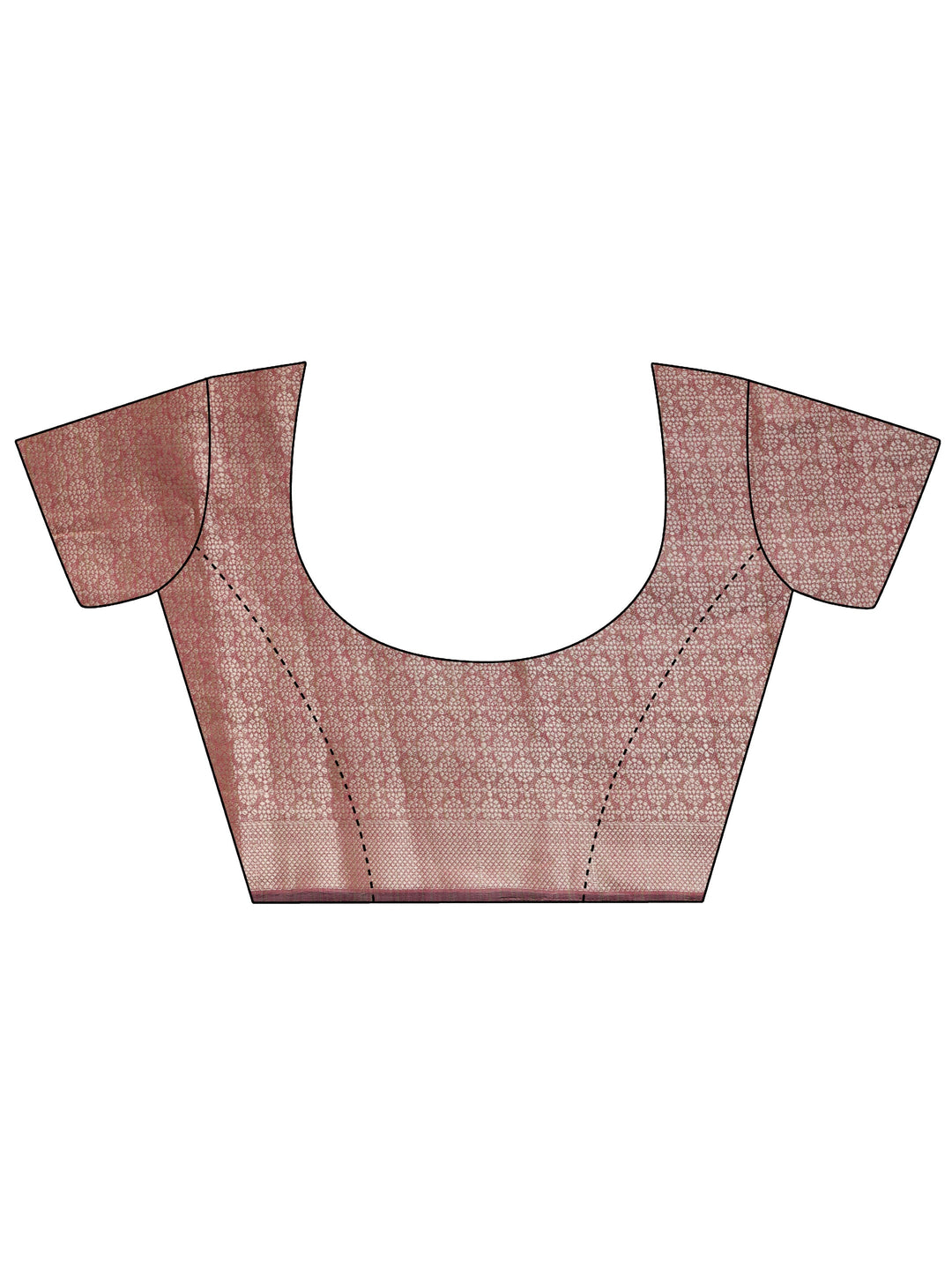  Mauve Floral Embroidered Silk Blend Saree 