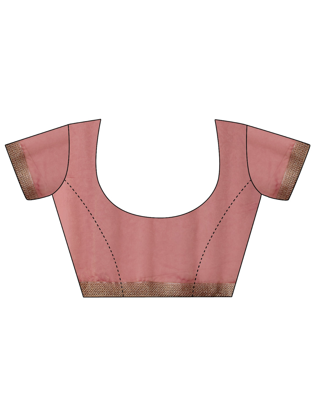  Dusty Rose Pink Leheriya Embellished Tissue Saree 