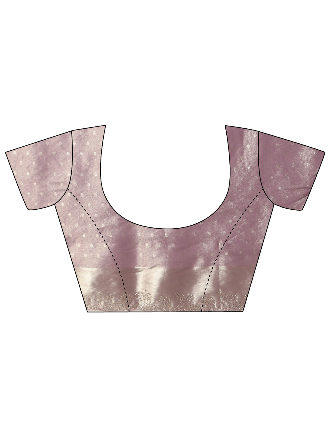  Lavender Floral Woven Design Silk Blend Saree 