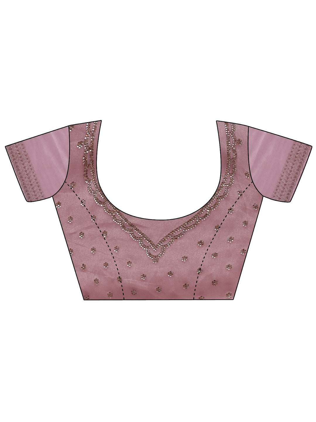 Pink Solid Net Saree 
