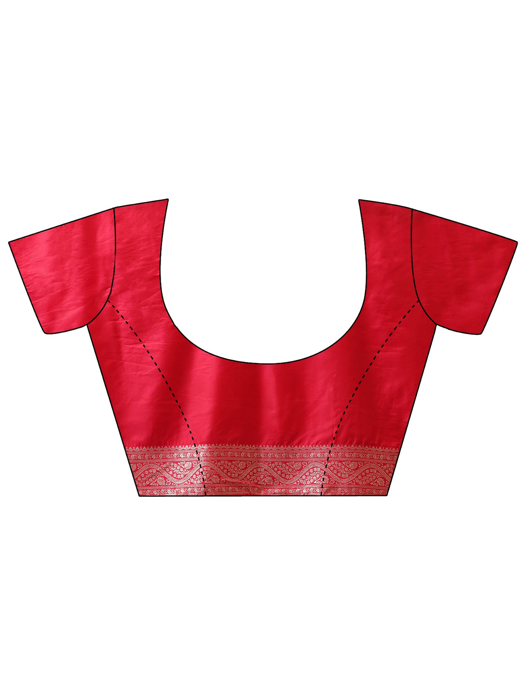  Hot Pink Gharchola Silk Blend Saree with Dupatta 