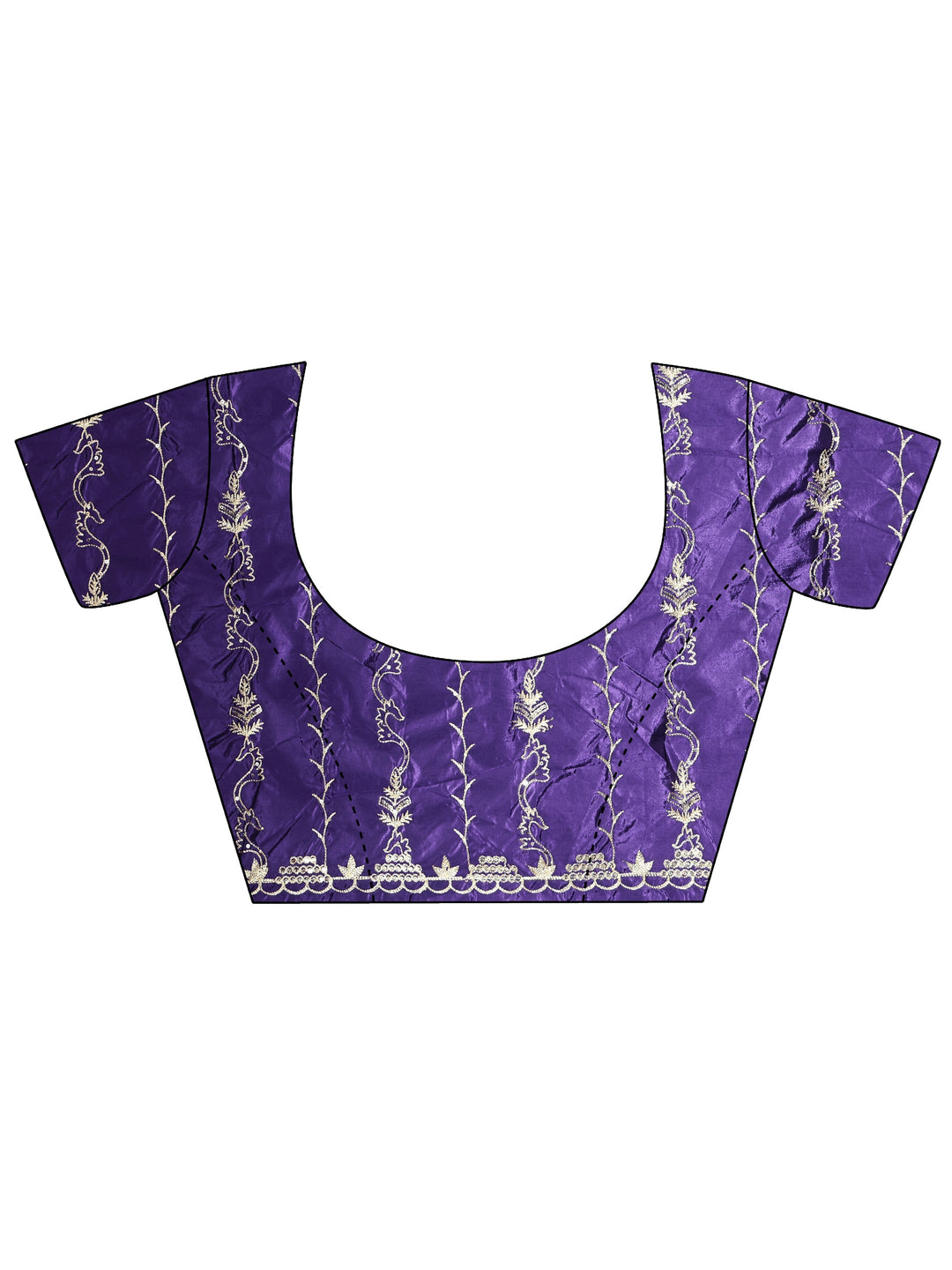  Purple Ethnic Embroidered Silk Blend Saree 