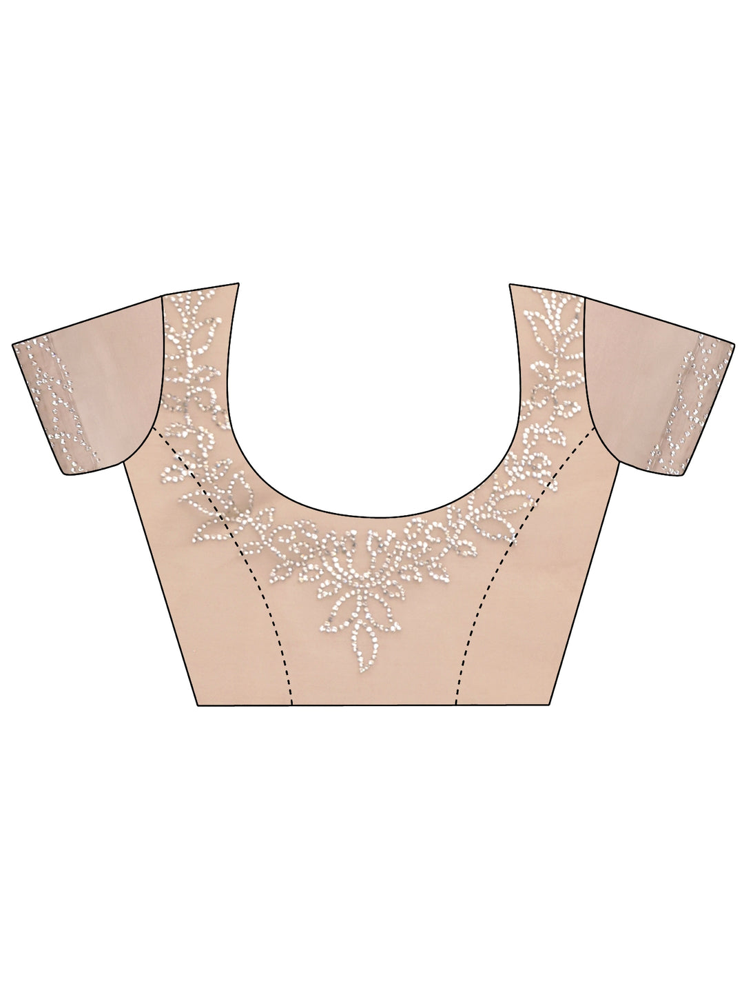  Taupe Embellished Tissue Saree 