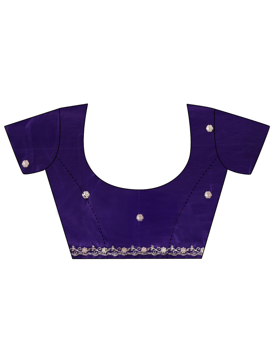  Purple Embellished Silk Blend Saree 