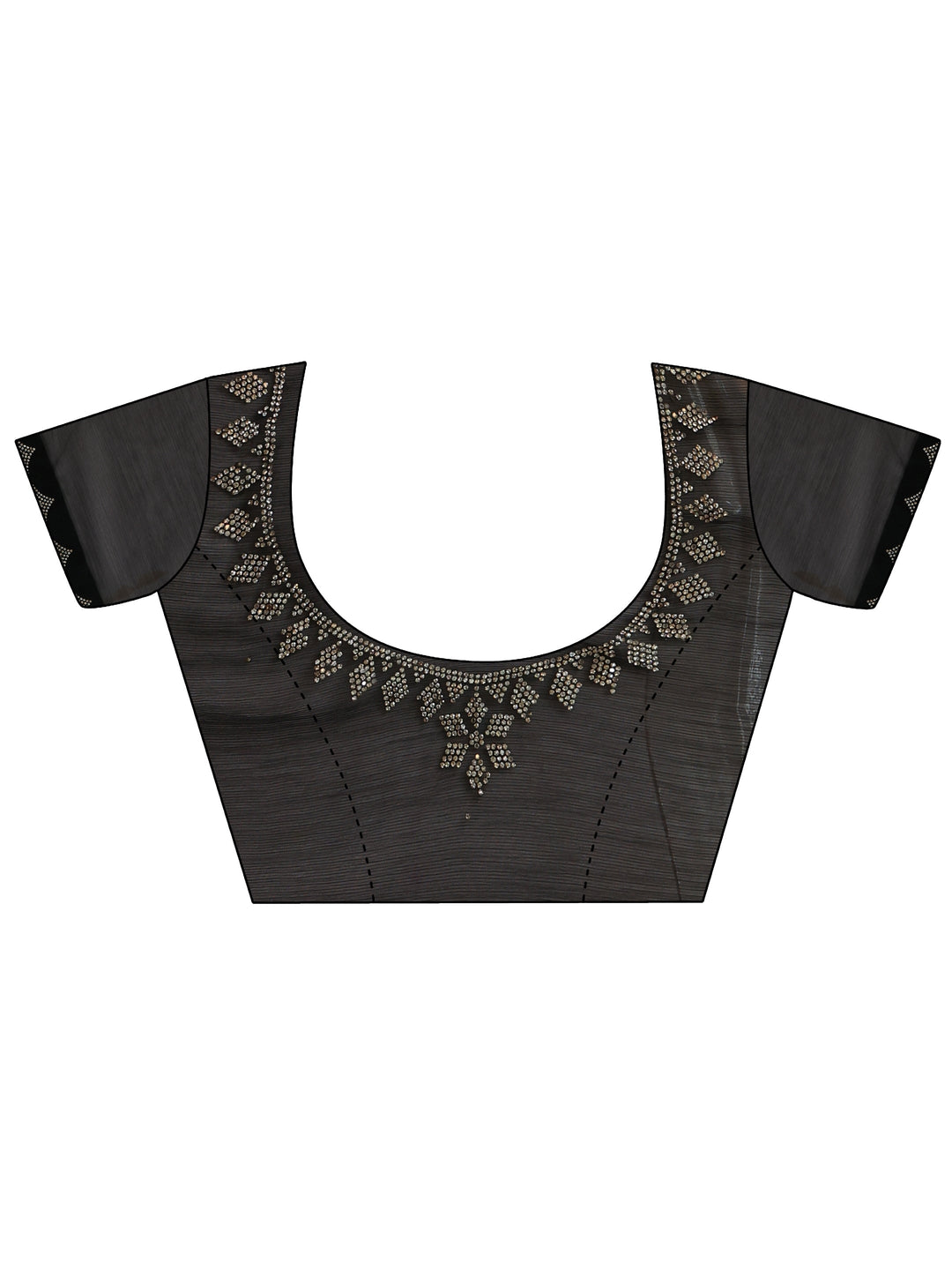  Black Floral Embellished Georgette Saree 