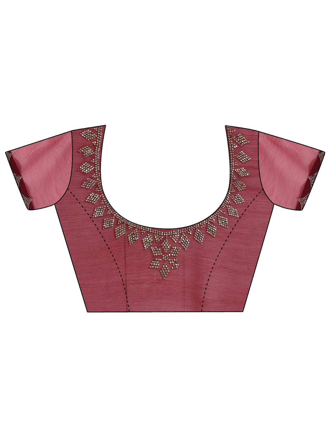  Rani Pink Floral Embellished Georgette Saree 