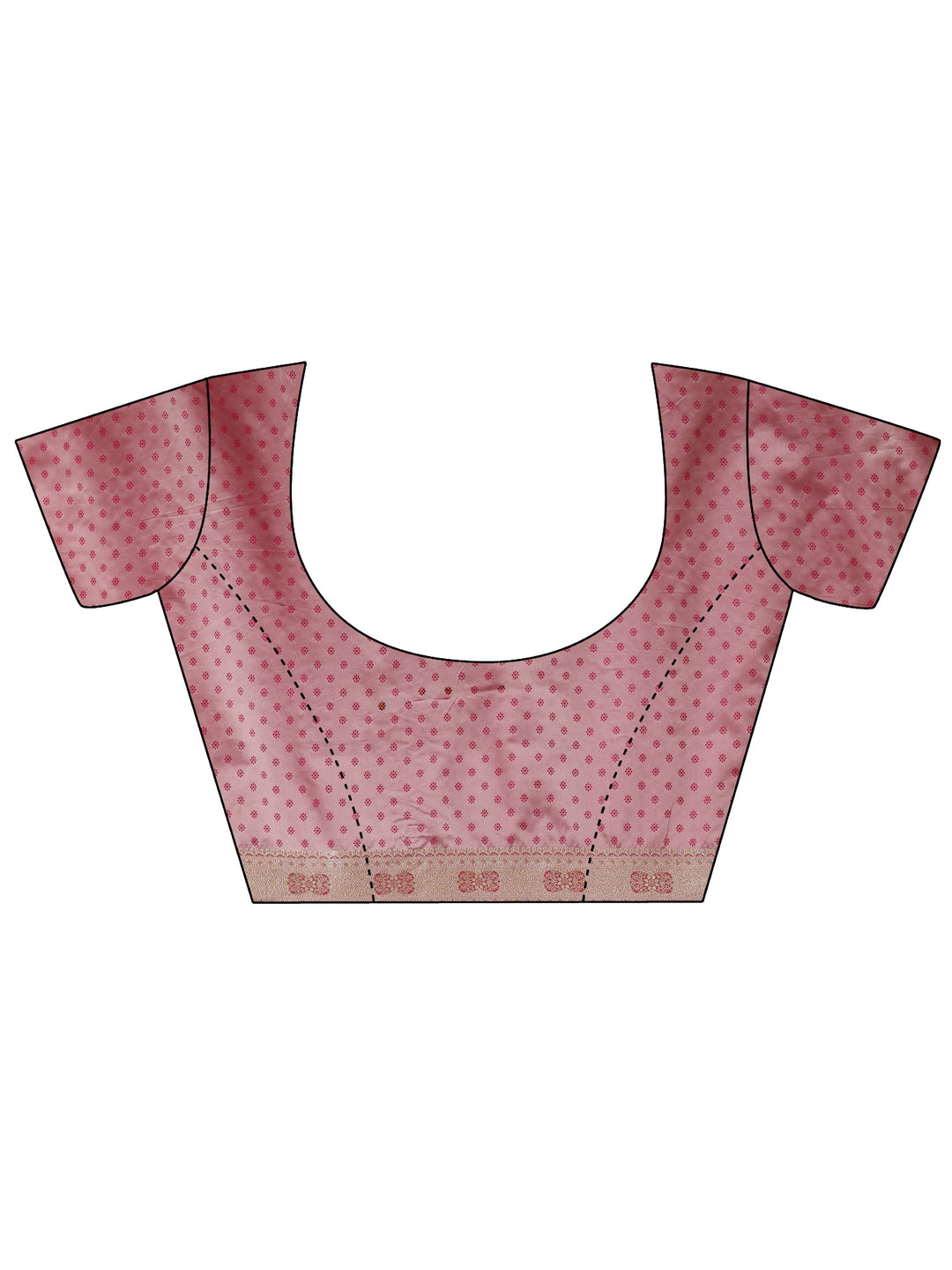  Dusty Rose Pink Floral Embroidered Silk Blend Saree 