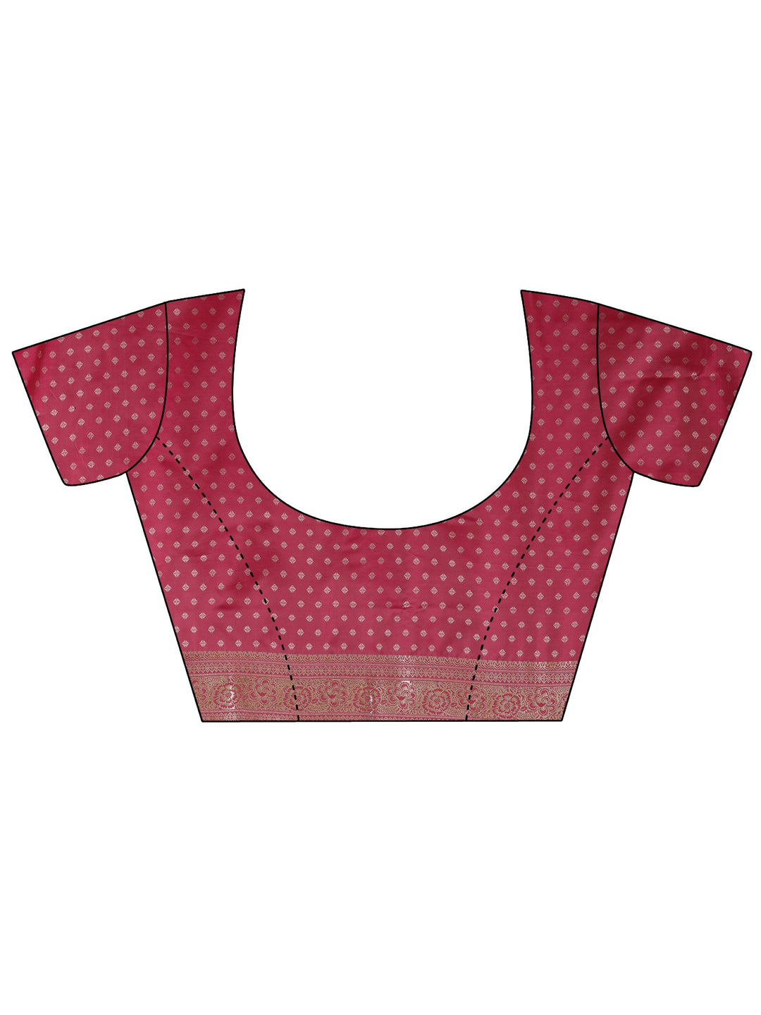  Dusty Rose Pink Banarasi Silk Blend Saree 