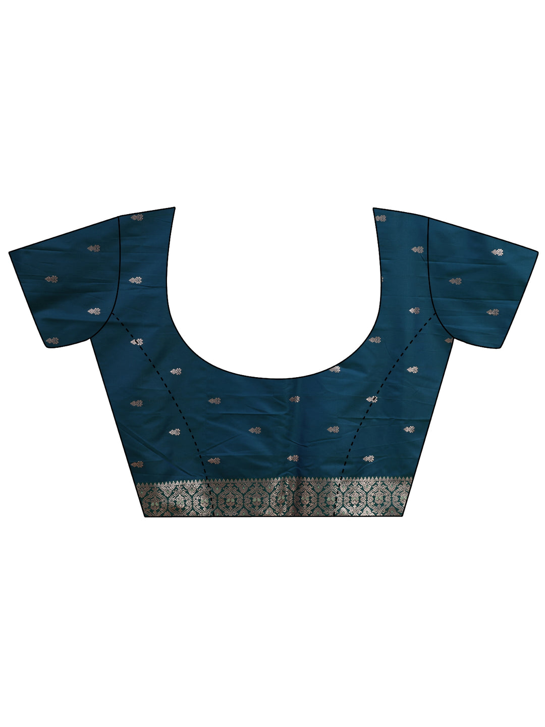  Dusty Blue Kanjeevaram Silk Blend Saree 