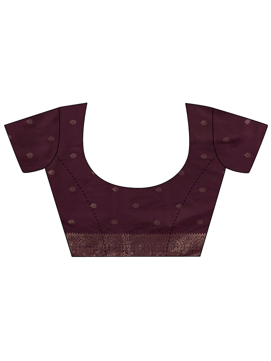  Burgundy Banarasi Silk Blend Saree 
