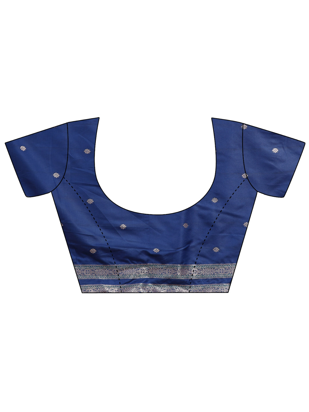  Peacock Blue Ethnic Woven Design Silk Blend Saree 