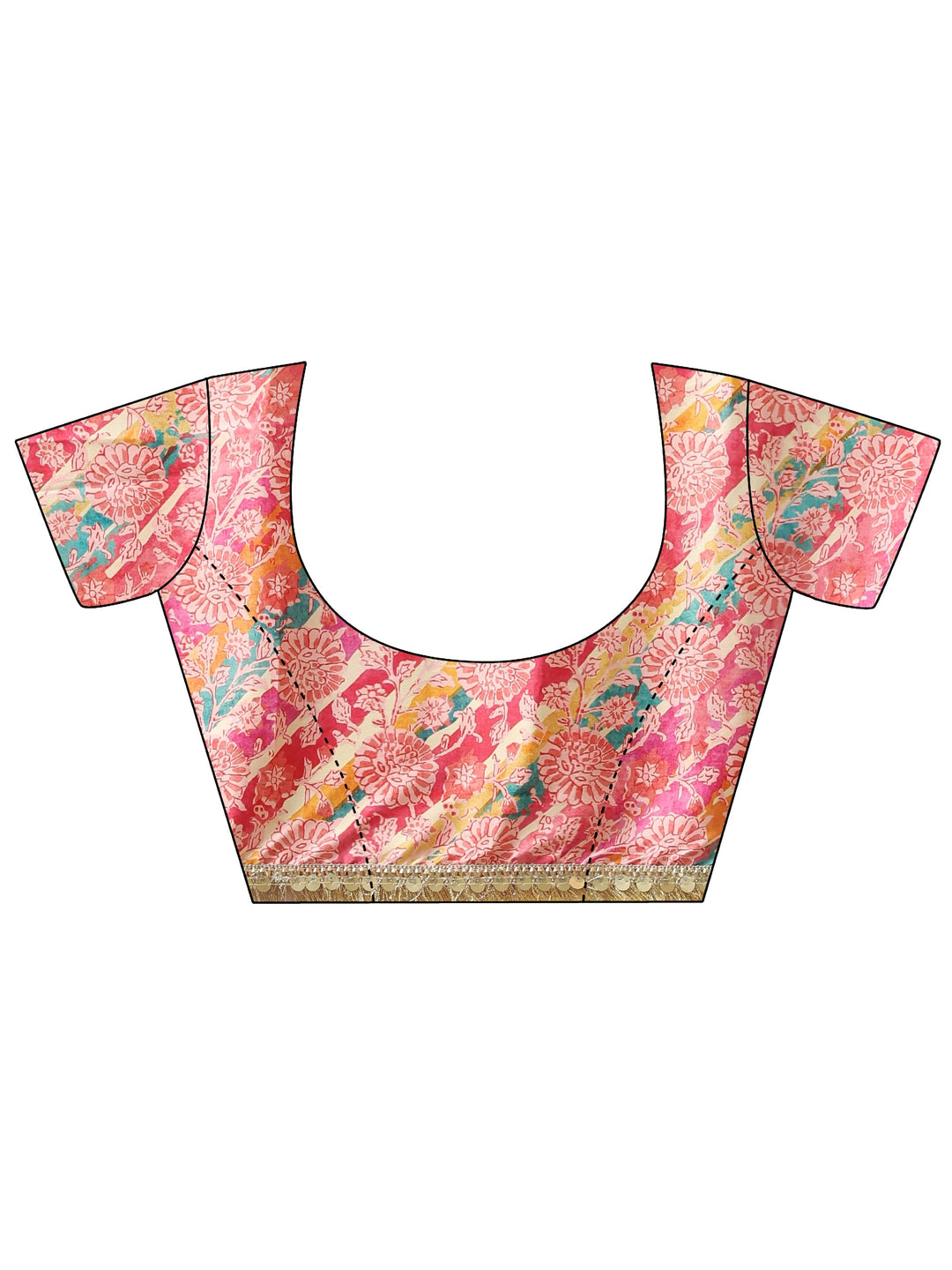  Baby Pink Silk Blend Saree 