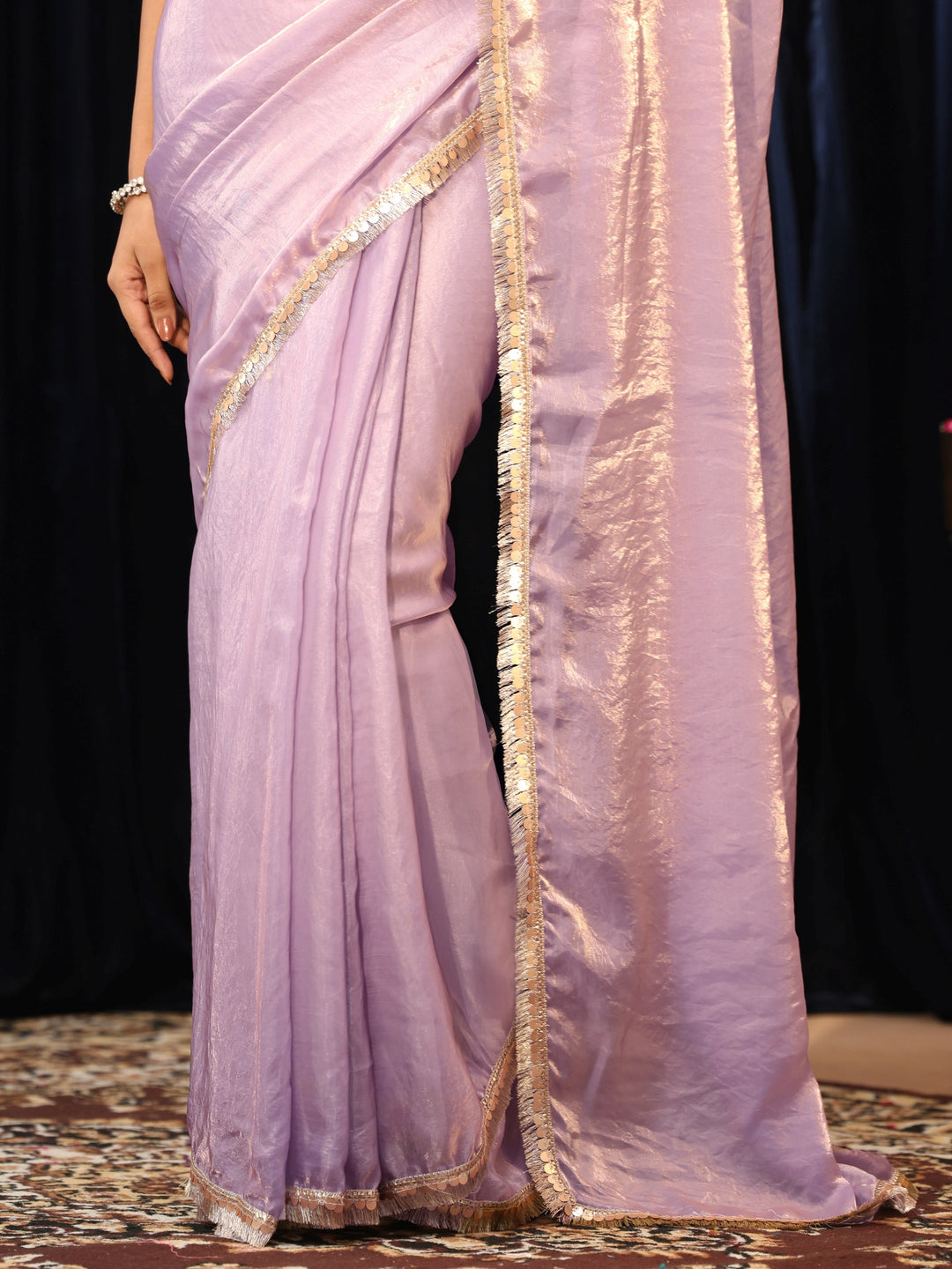  Lavender Silk Blend Saree 