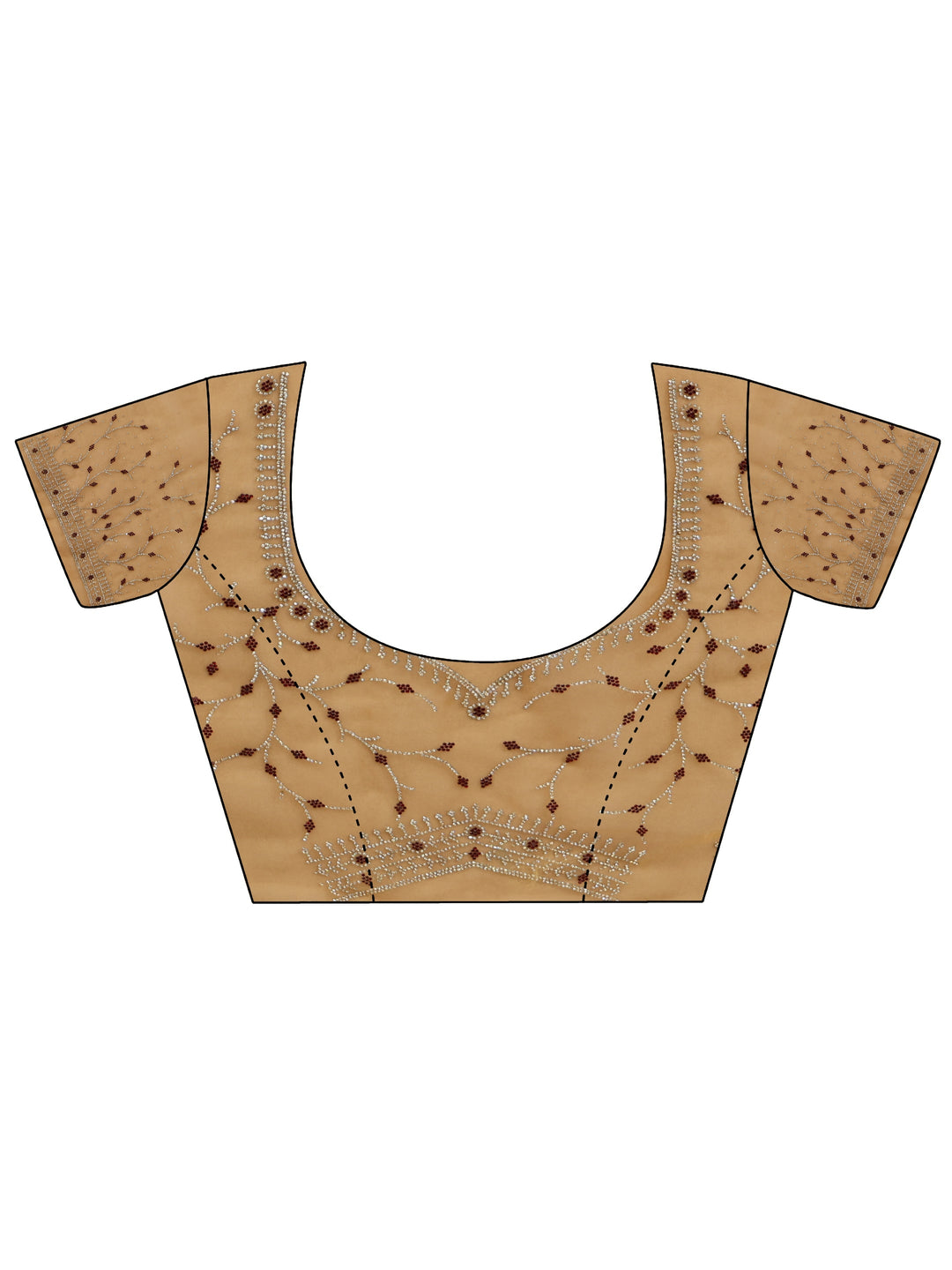  Mustard Bead Work Tissue Saree 